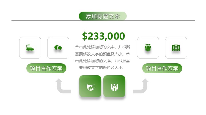 高端绿色渐变商业计划书PPT模板 - 动态招商融资项目PowerPoint