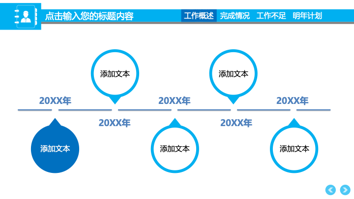 蓝白简约商务年终总结PPT模板 - 大气工作汇报PowerPoint 蓝白简约商务年终总结PPT模板 - 大气工作汇报PowerPoint