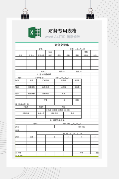 企业采购物资到货验收与品质检验报告单Excel模板