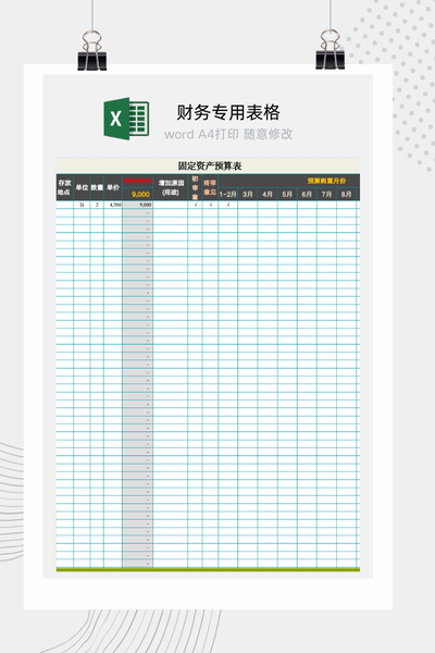 公司年度资本性支出（CapEx）与固定资产采购预算计划表Excel模板
