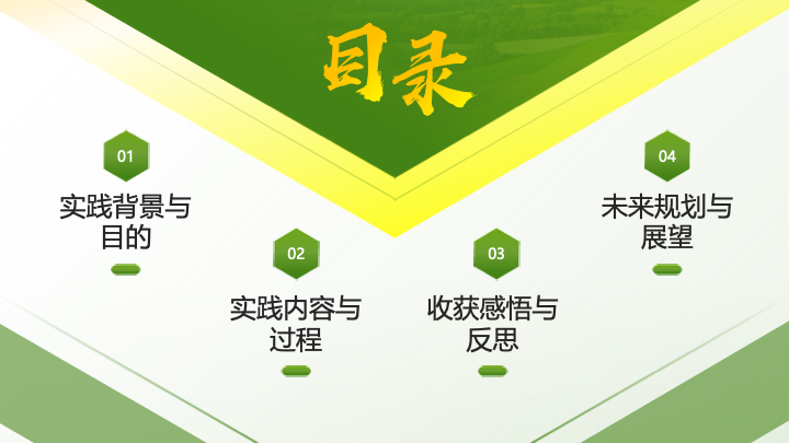 现代几何摄影风三下乡社会实践报告PPT模板