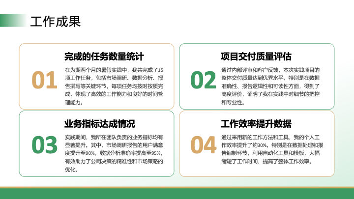 清新简约校园风大学生暑期实践报告PPT模板
