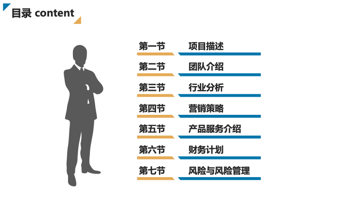 商务简约风创业商业计划书PPT模板 - 融资路演项目策划