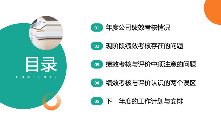 活力撞色几何风人力资源年终总结PPT模板