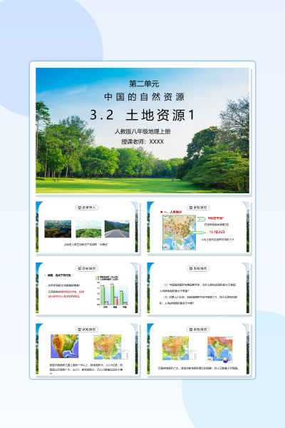 人教版八年级地理上册《土地资源》教学PPT课件