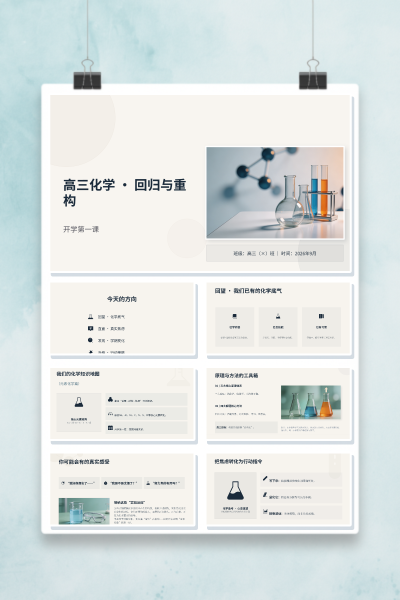 高三化学开学第一课高三化学·回归与重构PPT模板