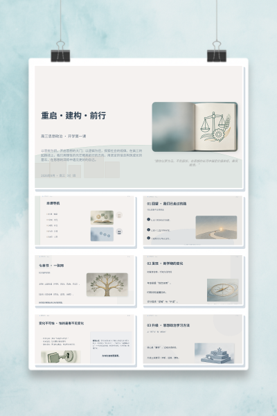 重启·建构·前行高三思想政治的节奏与路径🔹思想政治·高三PPT模板